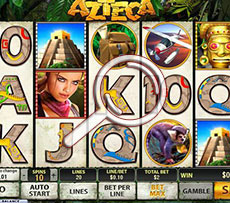 Azteca Pokie Play Screen