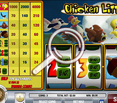 Chicken Little Pokie Play Screen