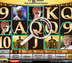 Gladiator Pokie Play Screen