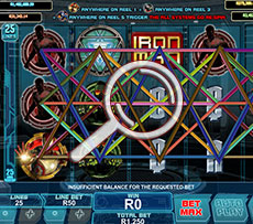 Iron Man 3 Pokie Play Screen
