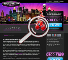 Jackpot City Mobile Casino Home Page