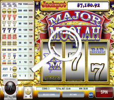 Major Moolah Pokie Play Screen