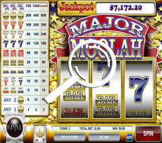 Major Moolah Pokie Play Screen