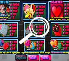 Monkey Mania pokie Paytable Screen