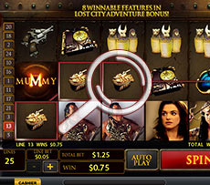 The Mummy Pokie Play Screen